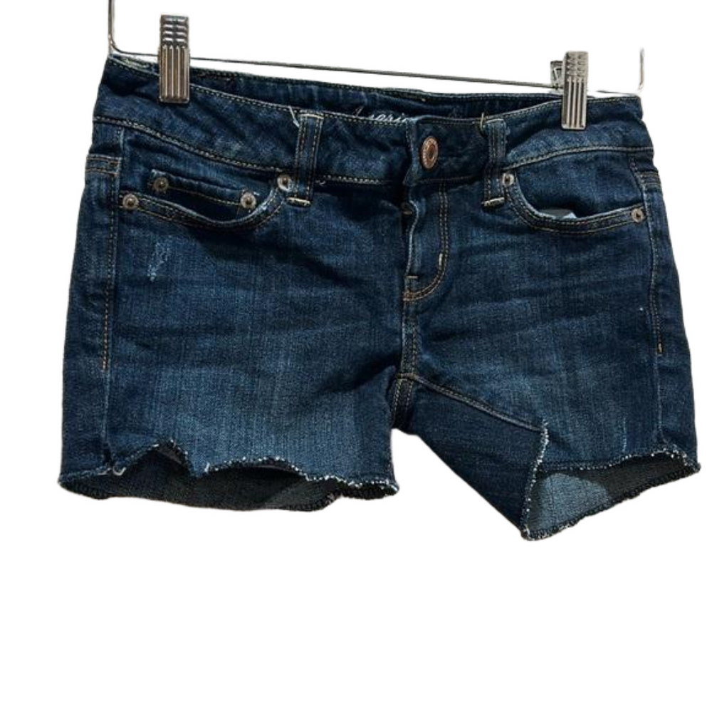American eagle stretch jean shorts size 0 GUC..